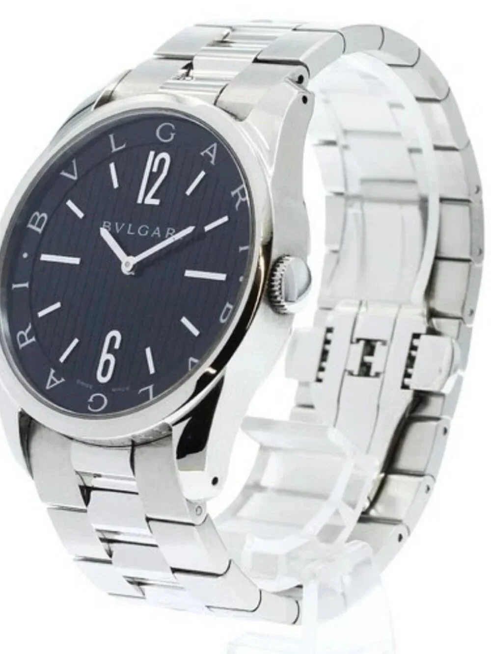 BVLGARI Solo tempo ST42S black Dial Quartz Men's Watch_960342
